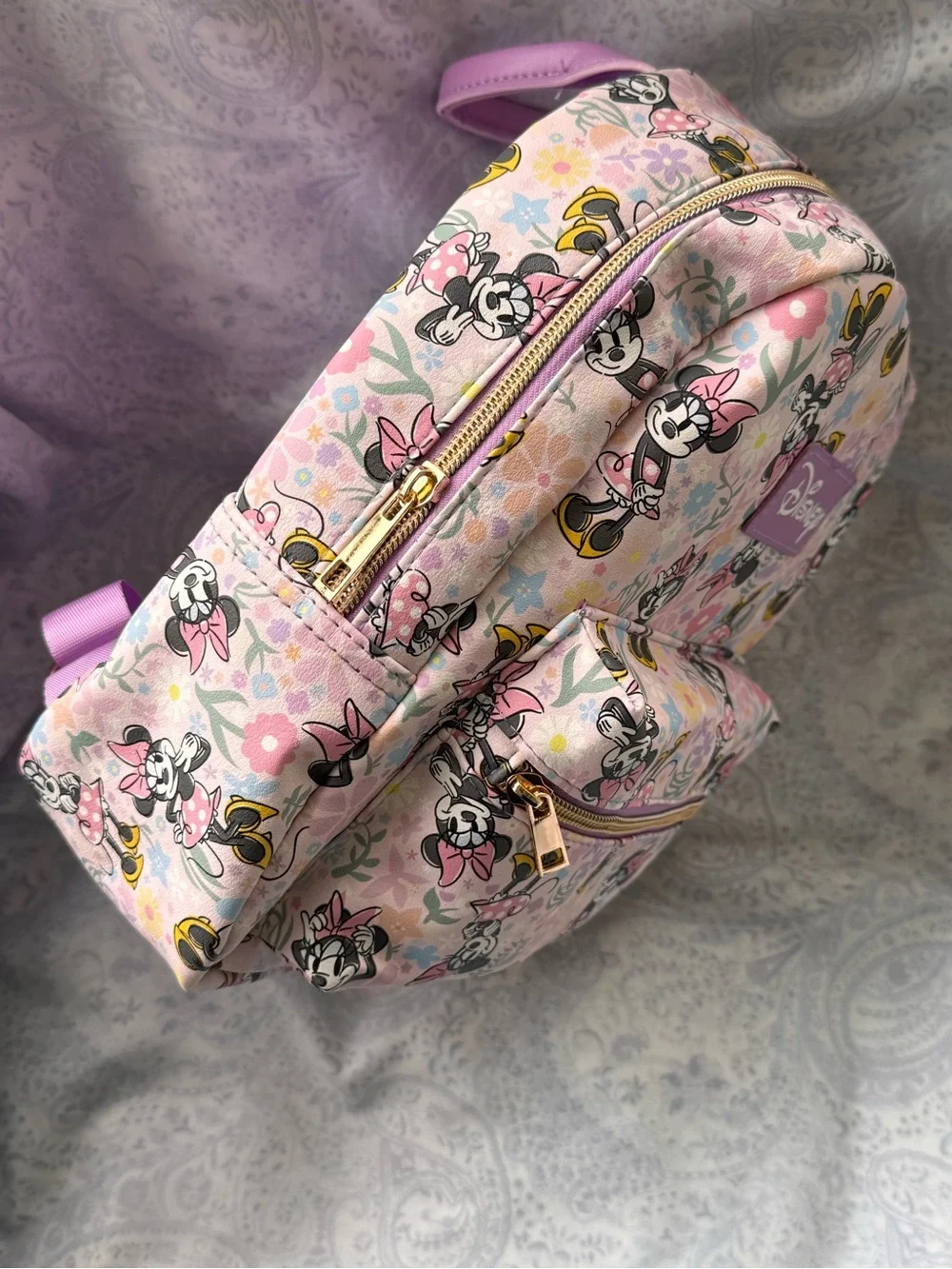 Disney Retro Minnie Mouse Mini Faux Leather Backpack